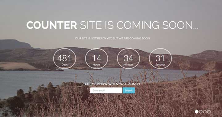 Counter Coming Soon Page