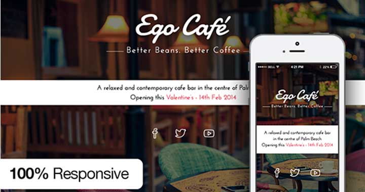 Ego Cafe Coming Soon Templates