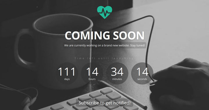 Heartbeat Free Coming Soon Template