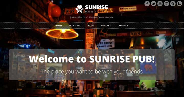 Sunrise Food WordPress Theme