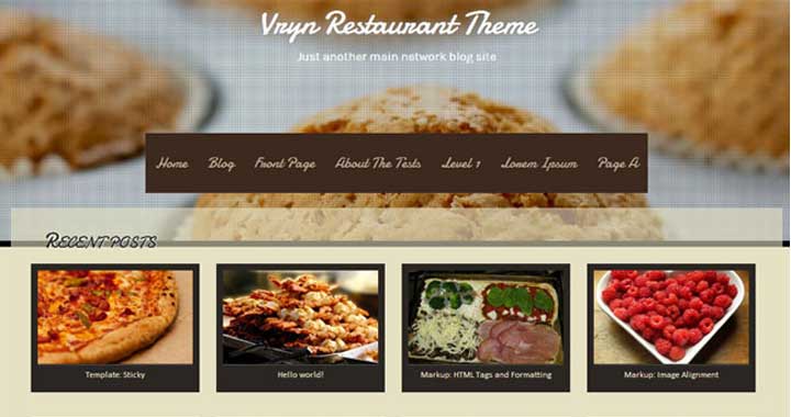 VRYN Restaurant Food Themes WordPress