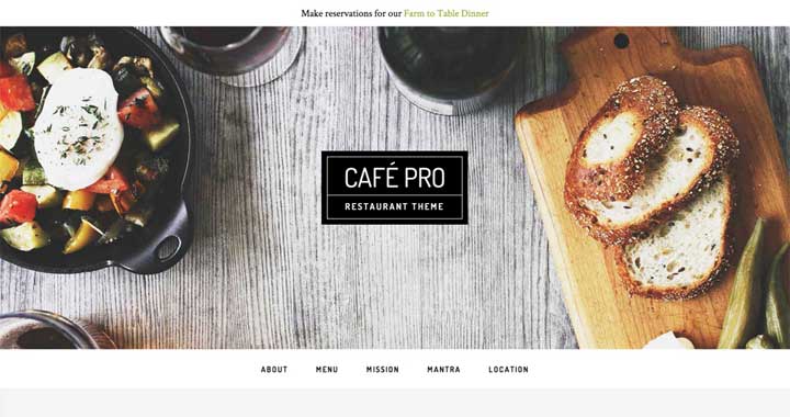 Cafe Pro Theme Studiopress