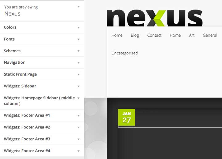 Nexu Theme Customizer