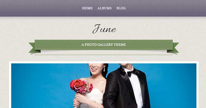 June WordPress Wedding Website