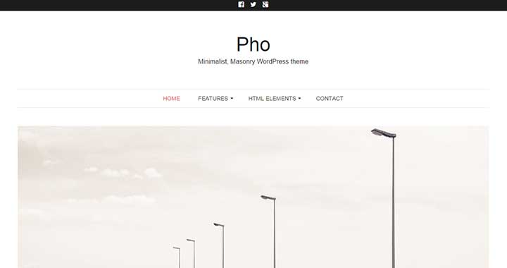 Pho Pinterest Like WordPress Theme