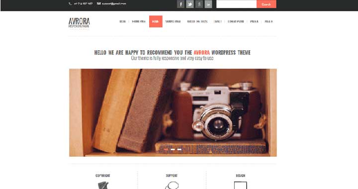 Avora WordPress Portfolio Themes Free