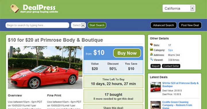 DealPress Group Buying Sites