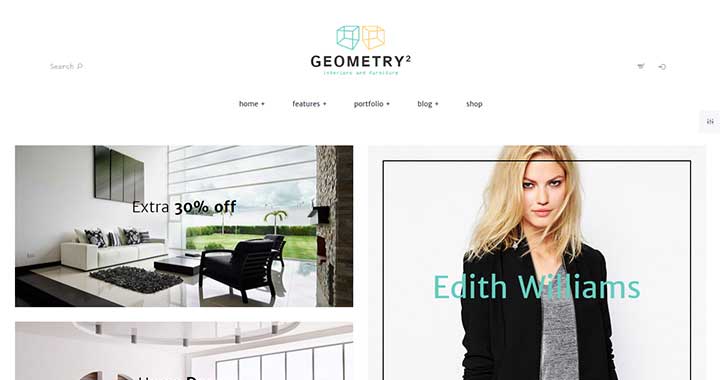 Geometry Free WordPress Portfolio Theme