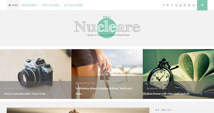 Nucleare WordPress Blog Theme