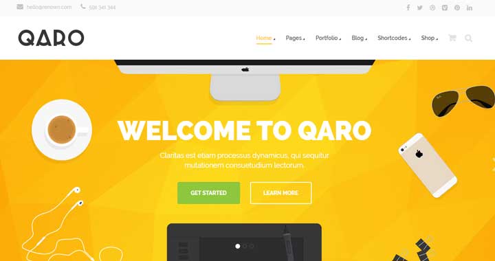 Qaro WordPress Theme