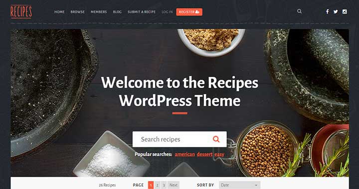 Recipes Best Directory WordPress Themes