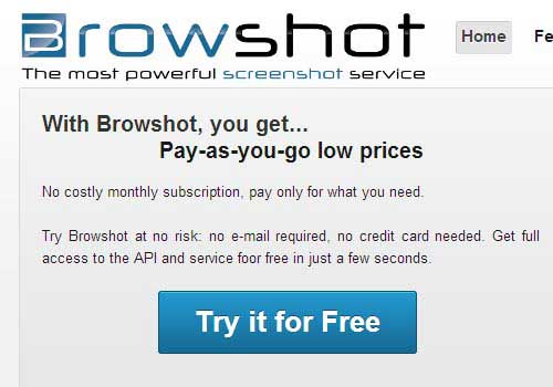 Browshot Online Screen Capture Tool