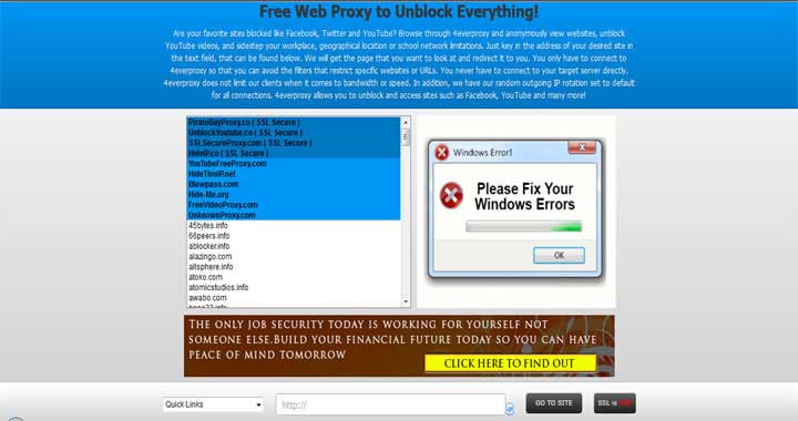 4everproxy list of proxy sites