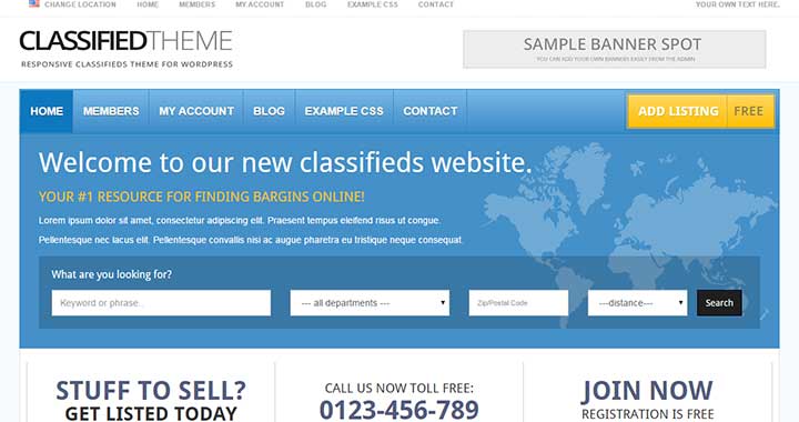 Classifieds theme