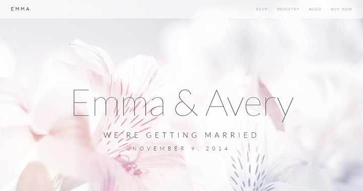 Emma WordPress Wedding Site