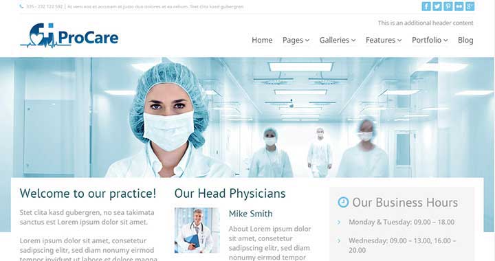 Procare WordPress Doctor Theme