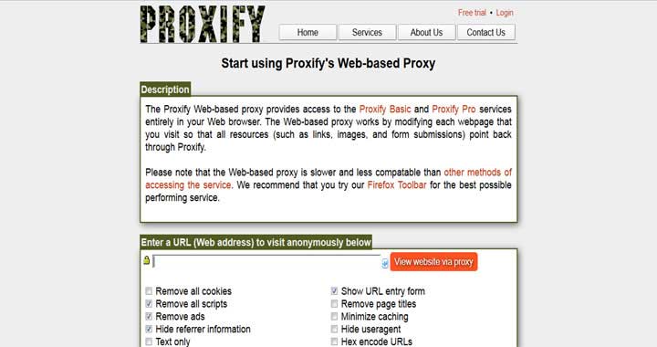 Proxify proxy servers list