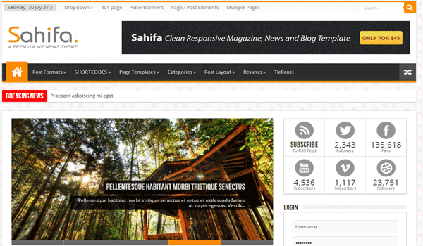 Sahifa Responsive WordPress News Theme