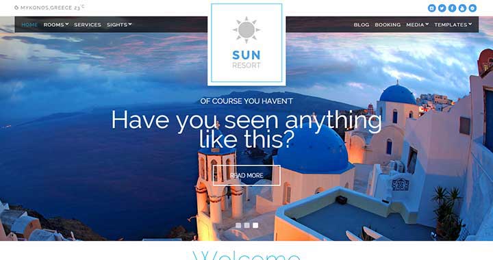 Sun Resort New WordPress Theme July 2015