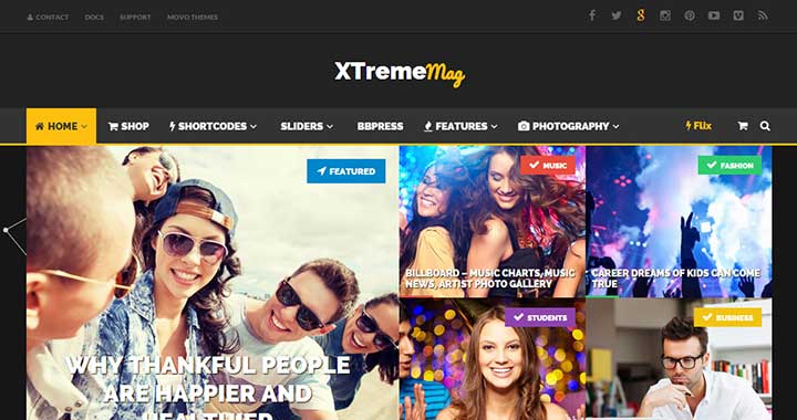 Xtreme Mag WordPress Dark Theme