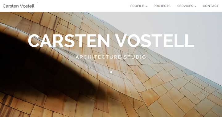 Carsten Vostell best free architecture wordpress themes