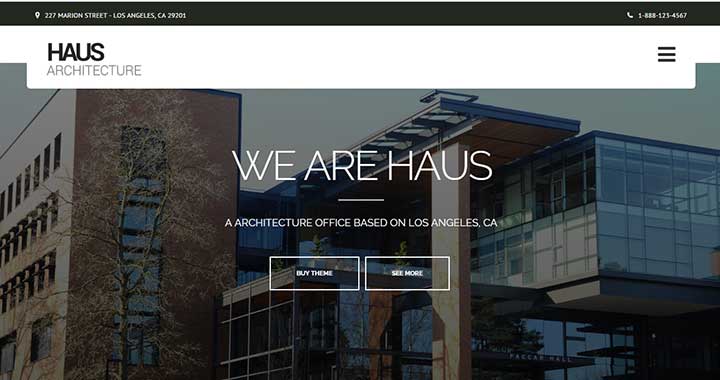 Haus premium wordpress themes architecture