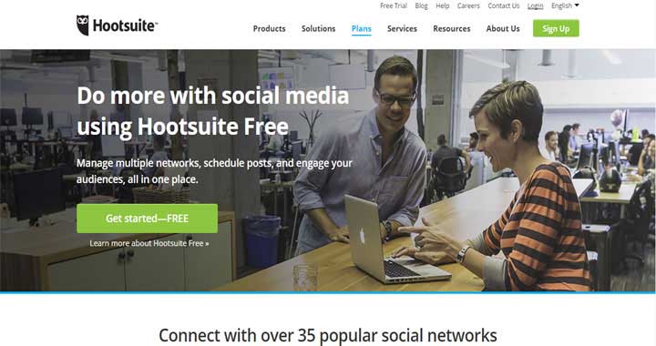 HootSuite social media management tools