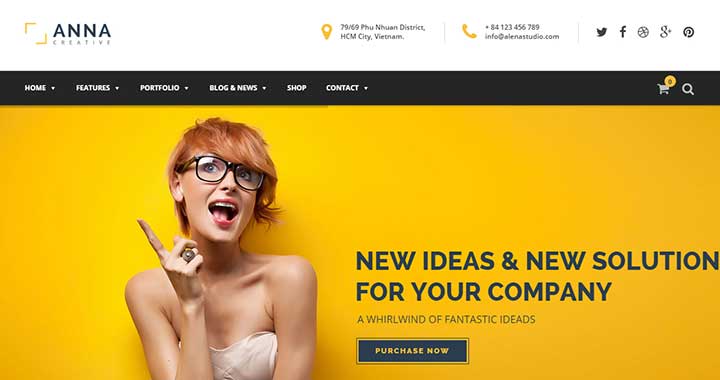 Anna simple small business WordPress themes