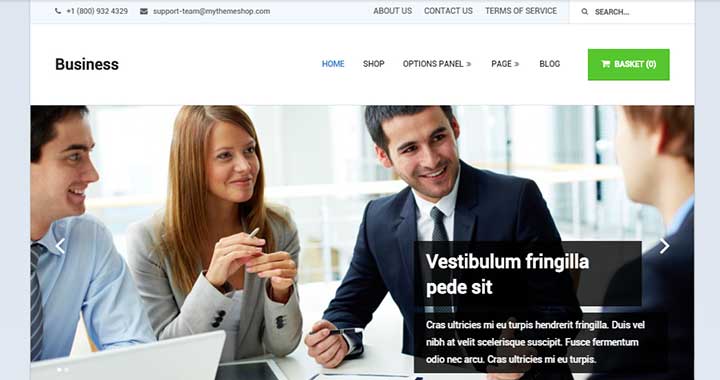 Business simple small business WordPress themes