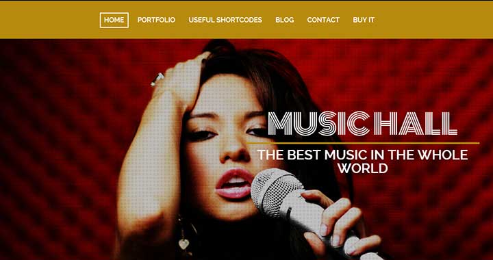 MusicHall amazing free music wordpress themes