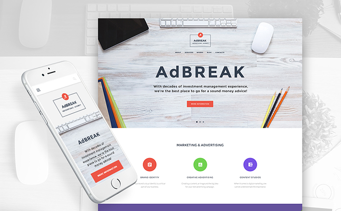 AdBreak - Advertising Agency WordPress Theme    